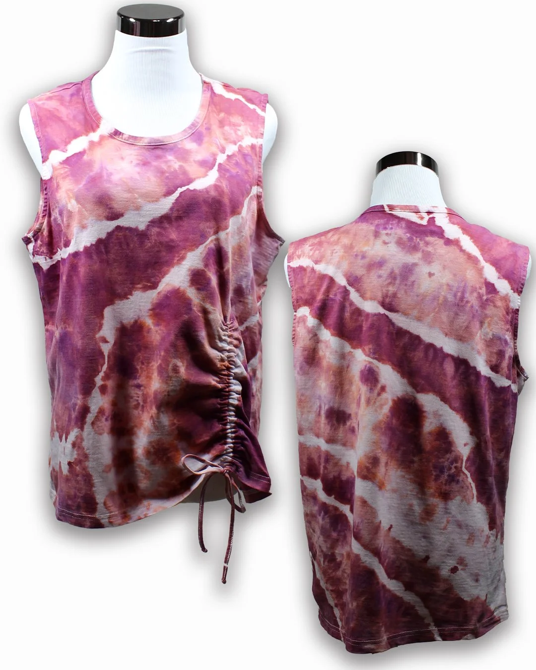 Ladies' Large Ice Dyed Spiced Violet Tie Dye Tank Top — Fun